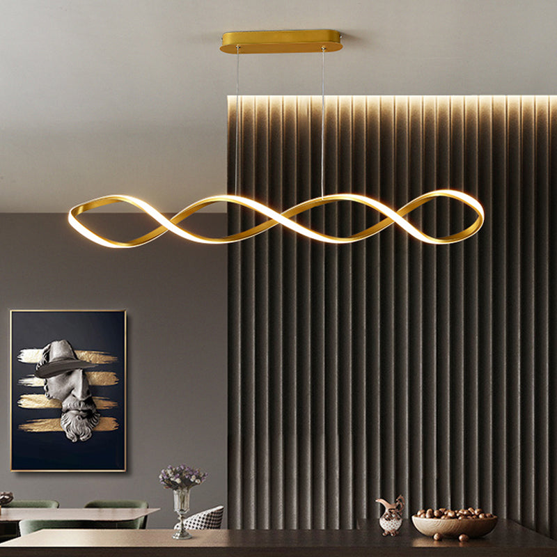 Contemporary Style Linear Island Lighting Metal 1 Light Island Pendant Light