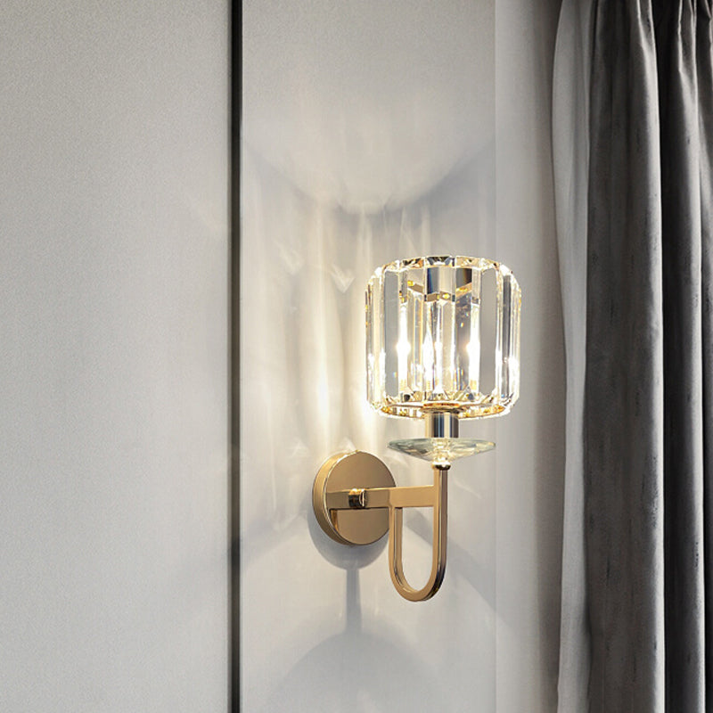 Luces de apliques geométricas de estilo contemporáneo Cristal 1 luces de pared ligeras
