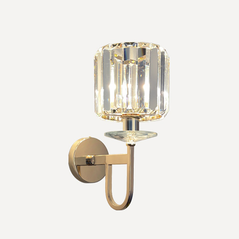 Luces de apliques geométricas de estilo contemporáneo Cristal 1 luces de pared ligeras