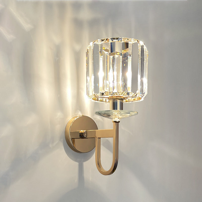 Luces de apliques geométricas de estilo contemporáneo Cristal 1 luces de pared ligeras