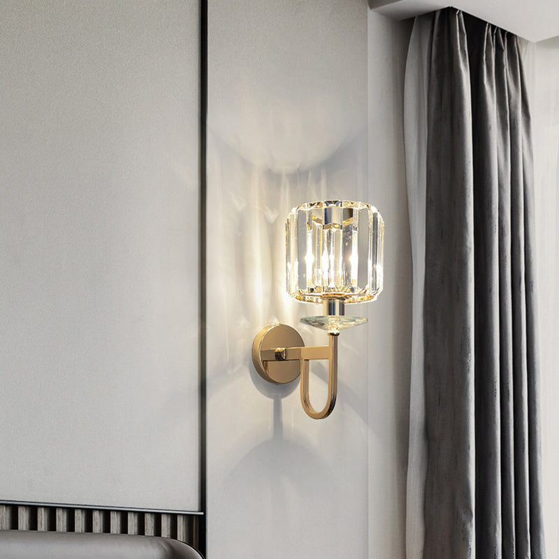 Luces de apliques geométricas de estilo contemporáneo Cristal 1 luces de pared ligeras