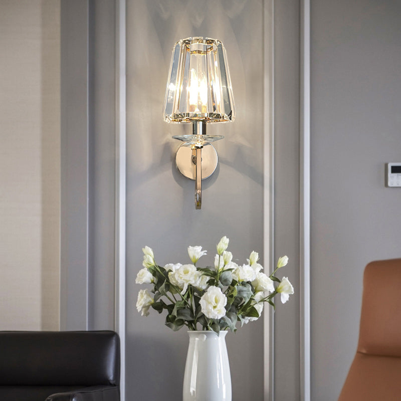 Luces de apliques geométricas de estilo contemporáneo Cristal 1 luces de pared ligeras