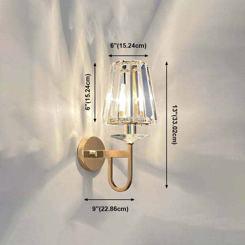 Luces de apliques geométricas de estilo contemporáneo Cristal 1 luces de pared ligeras