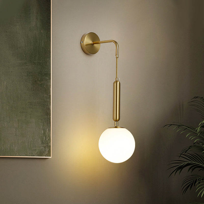 Iluminación de pared de sombra de bola de vidrio estilo moderno lámpara de pared montada de pared