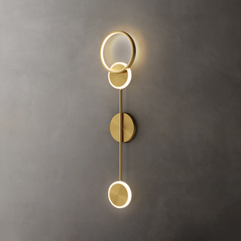 Círculo contemporáneo Luces de columna vertebral de metal múltiples luces de montaje de pared lámpara de montaje