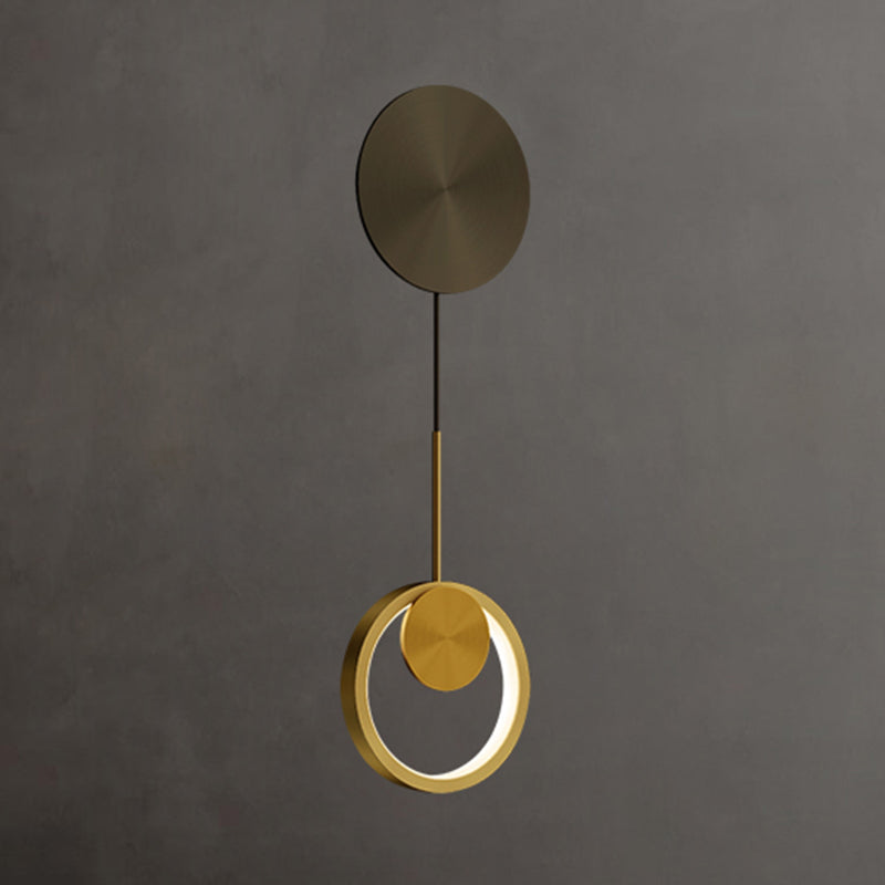 Círculo contemporáneo Luces de columna vertebral de metal múltiples luces de montaje de pared lámpara de montaje