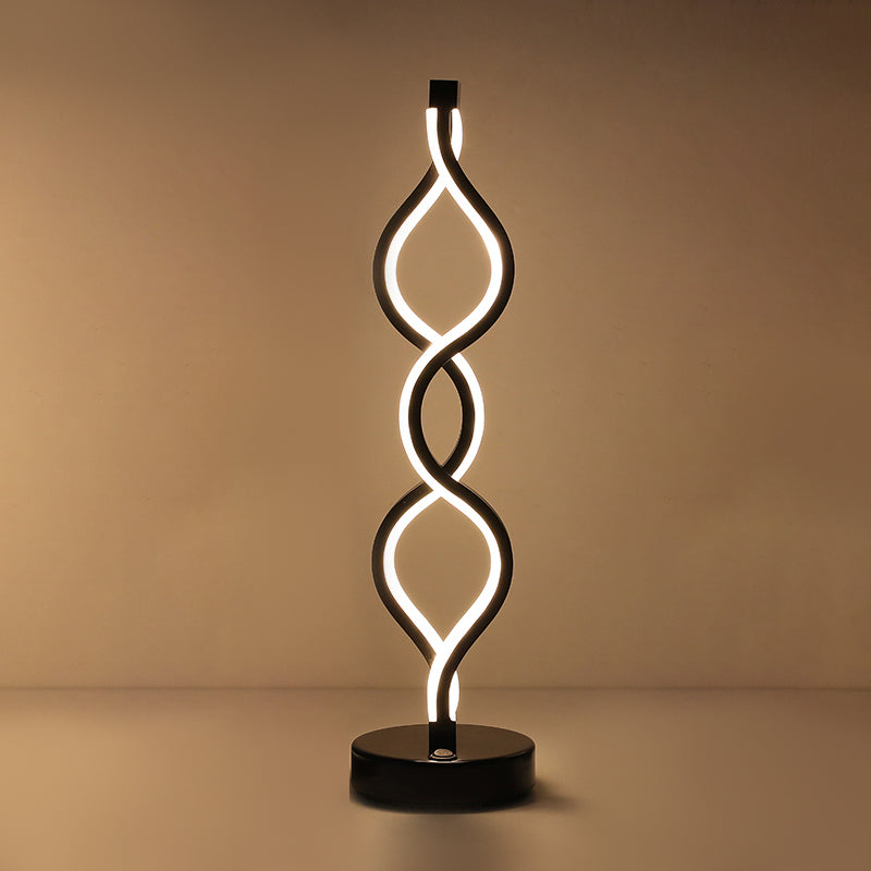 Linear Nightstand Lamp Contemporary Metal Nightstand Lamps for Bedroom and Club