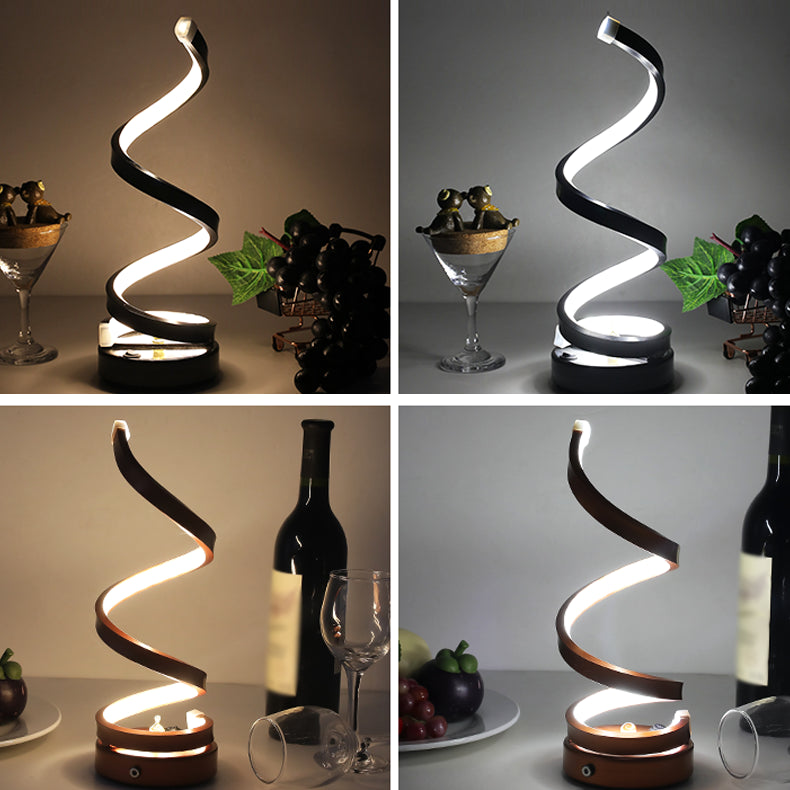 Linear Nightstand Lamp Contemporary Metal Nightstand Lamps for Bedroom and Club