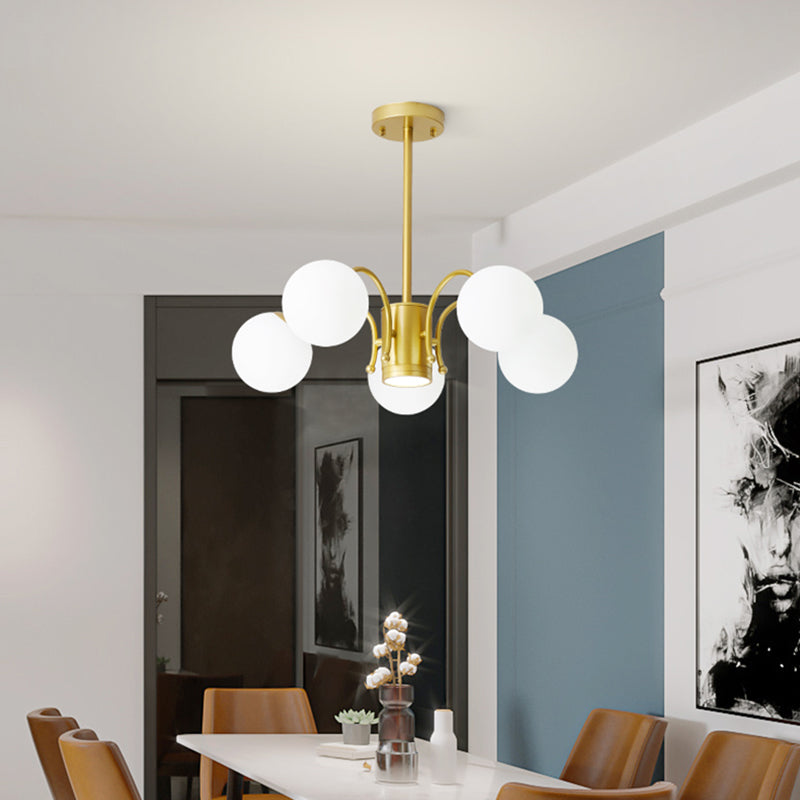 Modern Chandelier Light Fixtures Metal Global Hanging Lamp for Dining Room