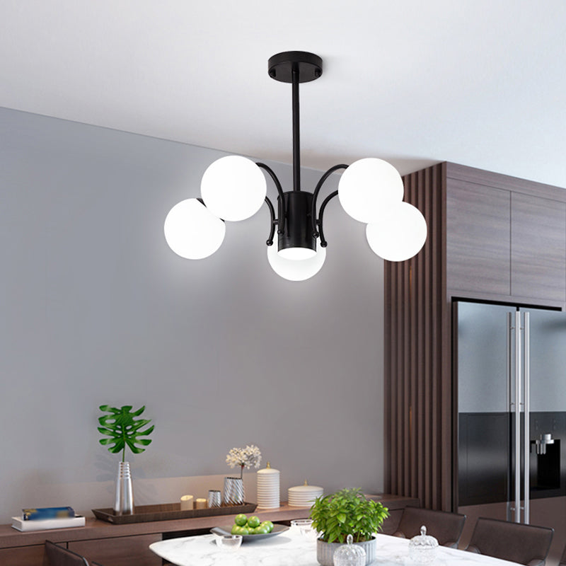 Modern Chandelier Light Fixtures Metal Global Hanging Lamp for Dining Room