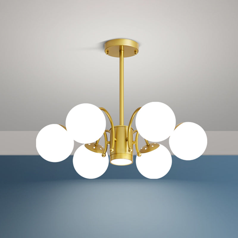 Modern Chandelier Light Fixtures Metal Global Hanging Lamp for Dining Room