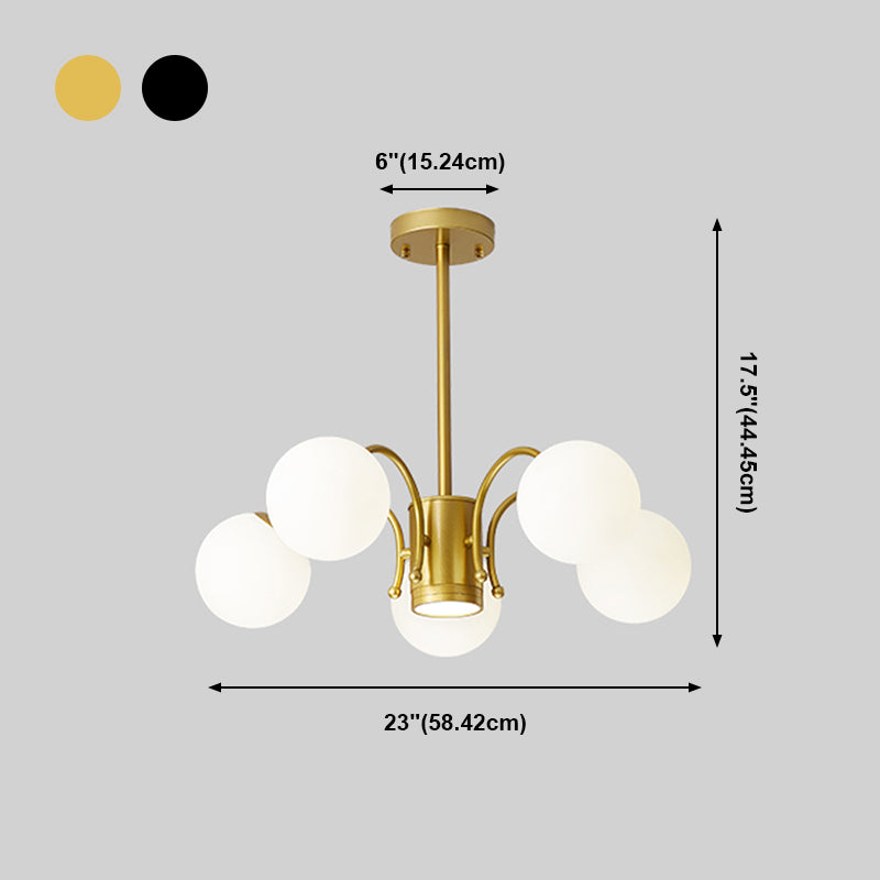 Modern Chandelier Light Fixtures Metal Global Hanging Lamp for Dining Room