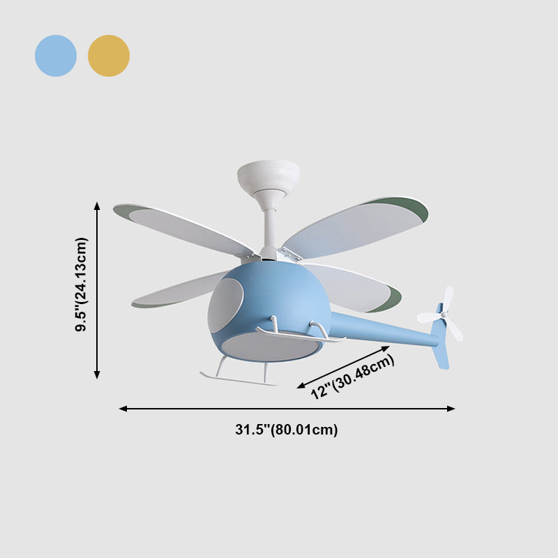 Kinder kreative LED -Pendelleuchten leichte schmiedeeiserne Flugzeug -Flugzeugleuchten mit Acrylschatten