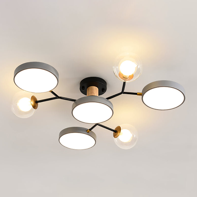 Modern Style Starburst Ceiling Light Creative Flush Mount Light for Bedroom Drawing Room