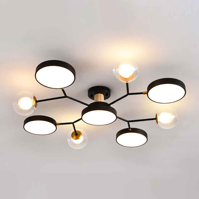 Modern Style Starburst Ceiling Light Creative Flush Mount Light for Bedroom Drawing Room