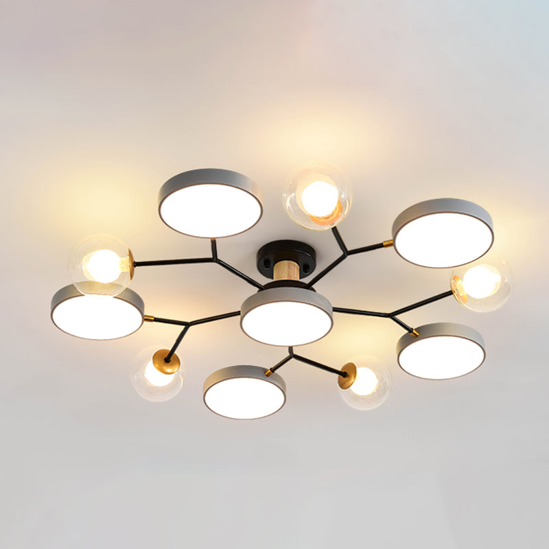 Modern Style Starburst Ceiling Light Creative Flush Mount Light for Bedroom Drawing Room
