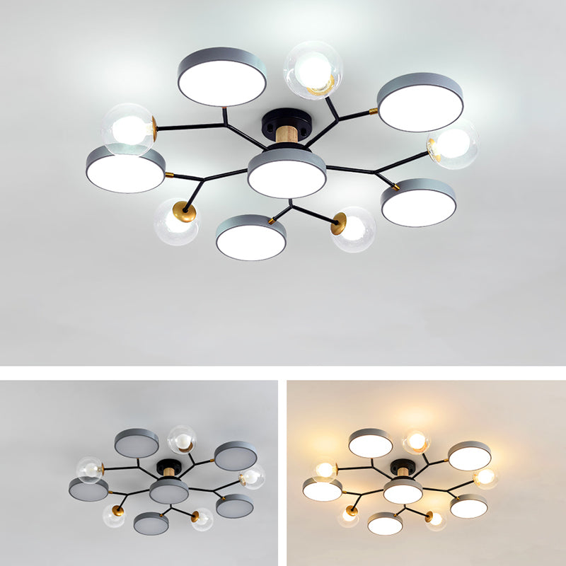 Modern Style Starburst Ceiling Light Creative Flush Mount Light for Bedroom Drawing Room