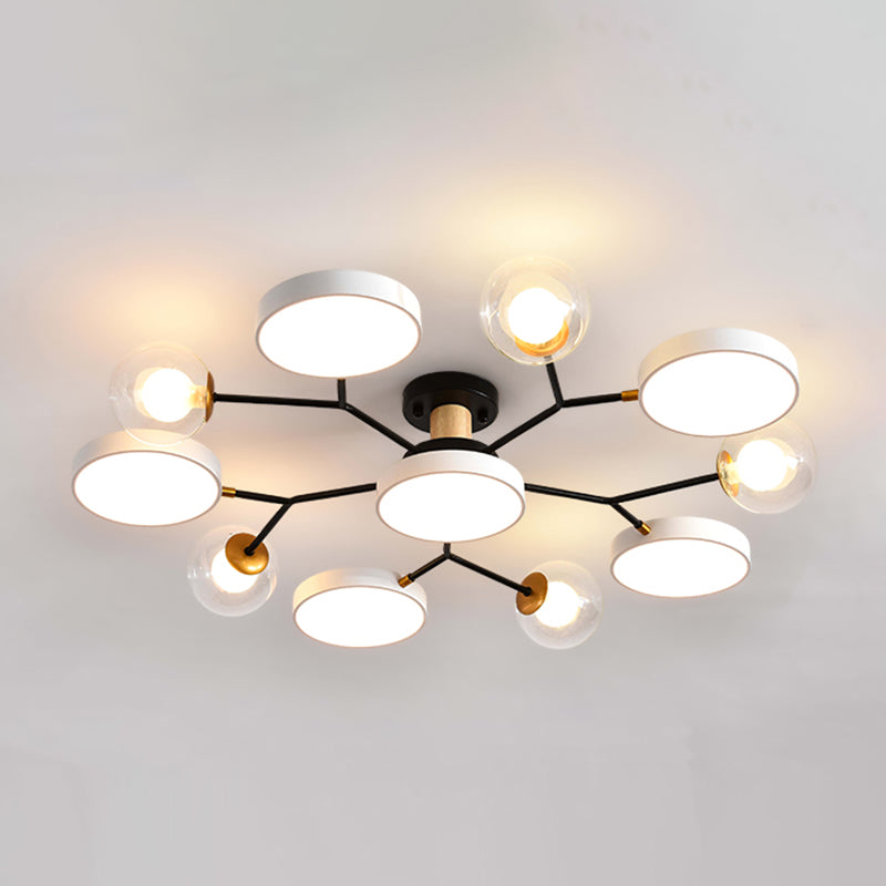 Modern Style Starburst Ceiling Light Creative Flush Mount Light for Bedroom Drawing Room