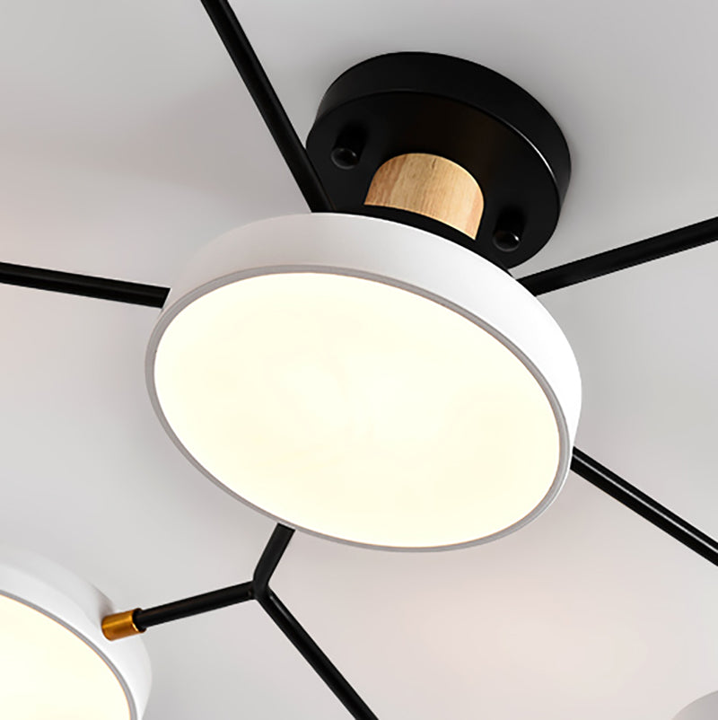 Modern Style Starburst Ceiling Light Creative Flush Mount Light for Bedroom Drawing Room