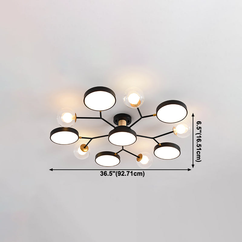 Modern Style Starburst Ceiling Light Creative Flush Mount Light for Bedroom Drawing Room