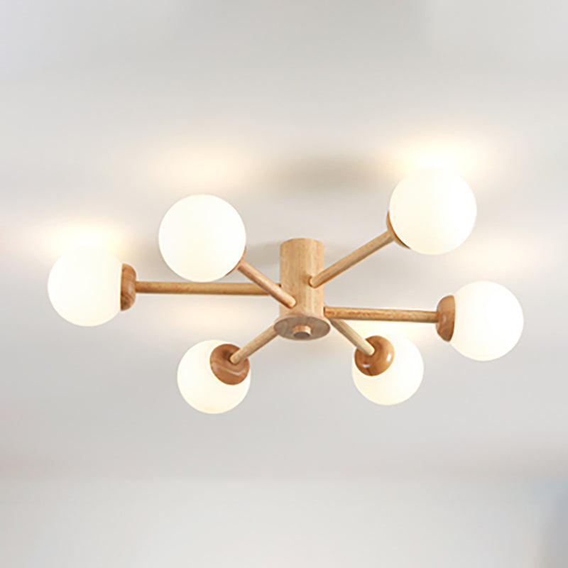 Spoetnik-plafondlamp Glazen kap Inbouwlamp voor kledingwinkel