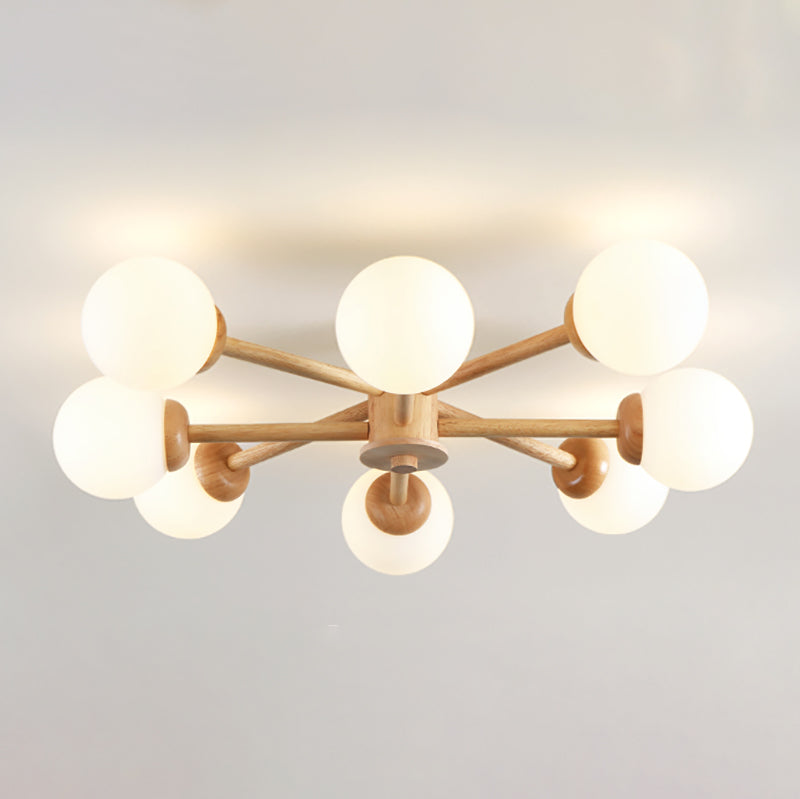Spoetnik-plafondlamp Glazen kap Inbouwlamp voor kledingwinkel