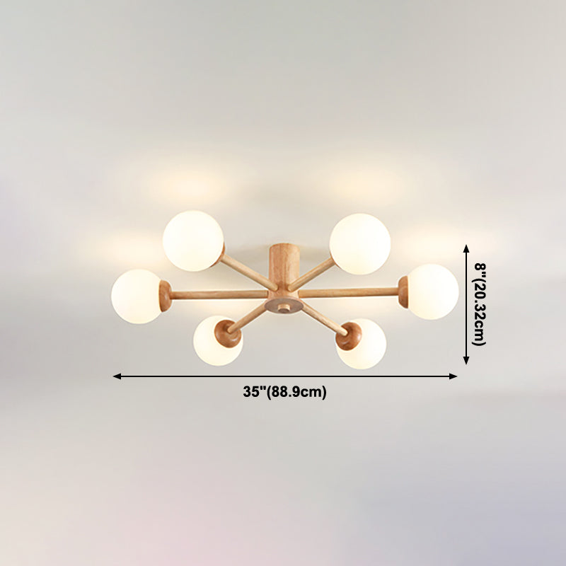 Spoetnik-plafondlamp Glazen kap Inbouwlamp voor kledingwinkel