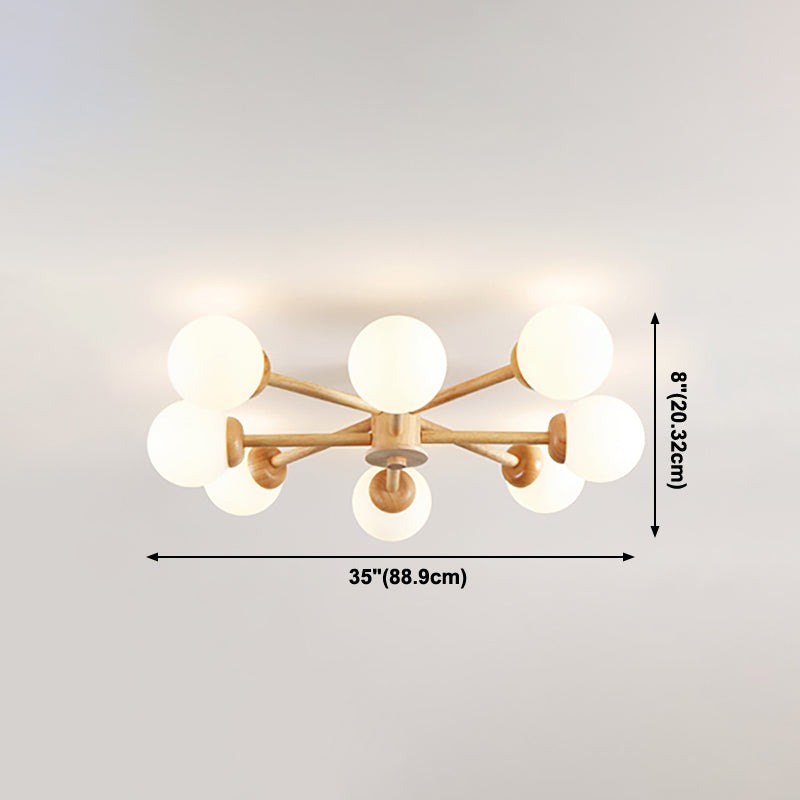 Spoetnik-plafondlamp Glazen kap Inbouwlamp voor kledingwinkel