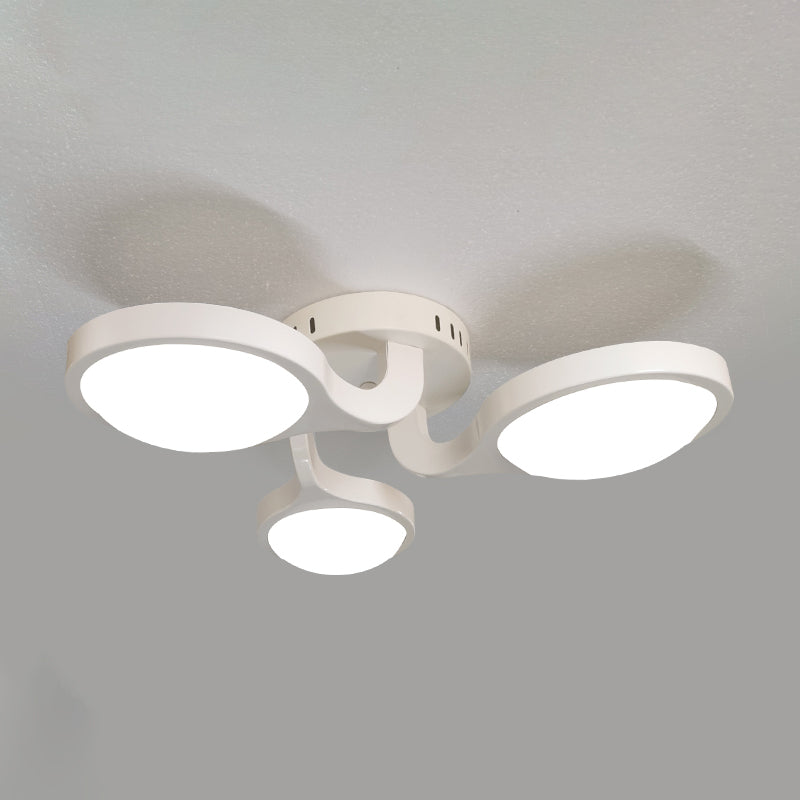 Minimalismo moderno Sputnik lámpara de techo acrílico sombra montaje empotrado luz para sala de estar