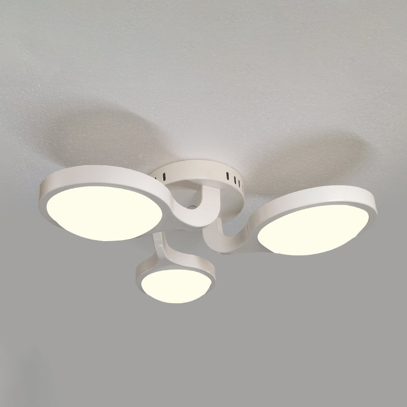 Minimalismo moderno Sputnik lámpara de techo acrílico sombra montaje empotrado luz para sala de estar