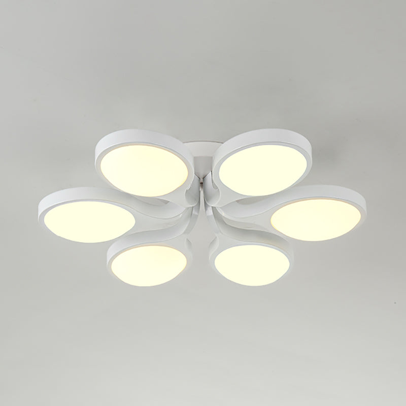 Minimalismo moderno Sputnik lámpara de techo acrílico sombra montaje empotrado luz para sala de estar