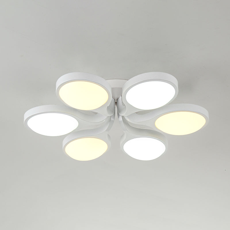 Minimalismo moderno Sputnik lámpara de techo acrílico sombra montaje empotrado luz para sala de estar