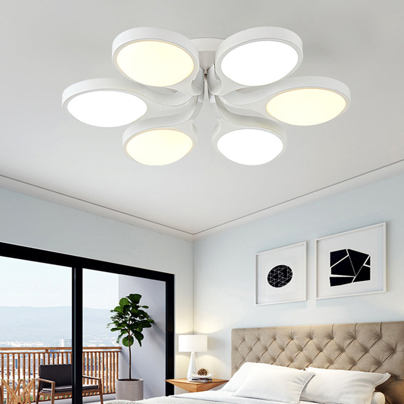 Minimalismo moderno Sputnik lámpara de techo acrílico sombra montaje empotrado luz para sala de estar