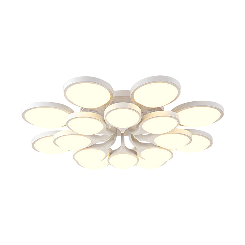 Minimalismo moderno Sputnik lámpara de techo acrílico sombra montaje empotrado luz para sala de estar