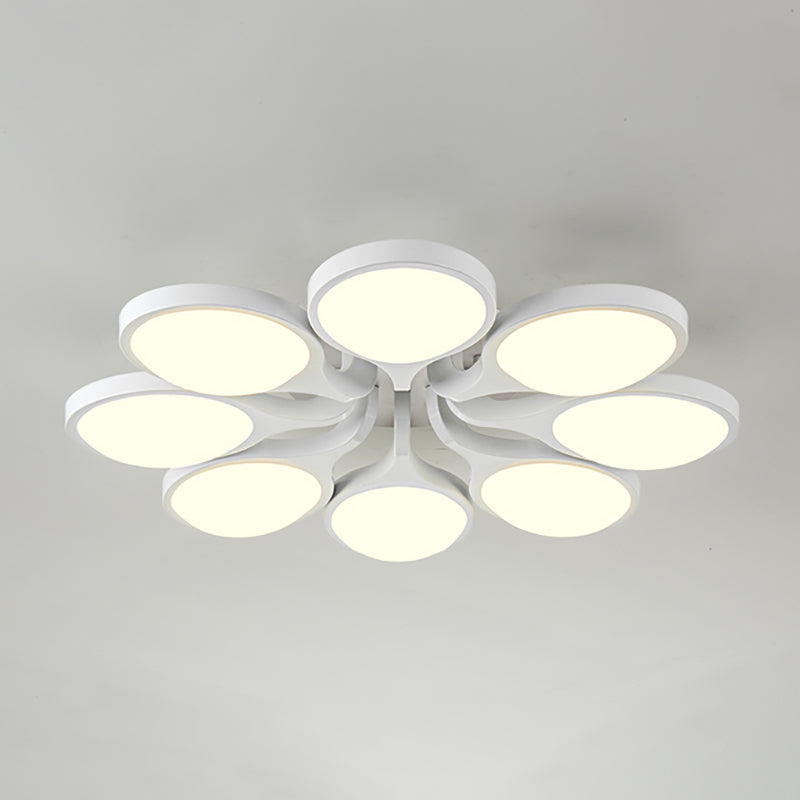 Minimalismo moderno Sputnik lámpara de techo acrílico sombra montaje empotrado luz para sala de estar