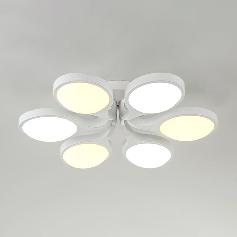 Minimalismo moderno Sputnik lámpara de techo acrílico sombra montaje empotrado luz para sala de estar