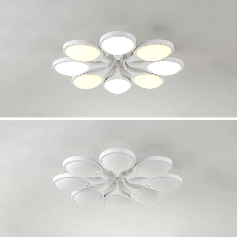 Minimalismo moderno Sputnik lámpara de techo acrílico sombra montaje empotrado luz para sala de estar