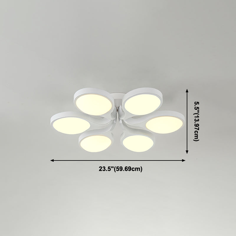 Minimalismo moderno Sputnik lámpara de techo acrílico sombra montaje empotrado luz para sala de estar