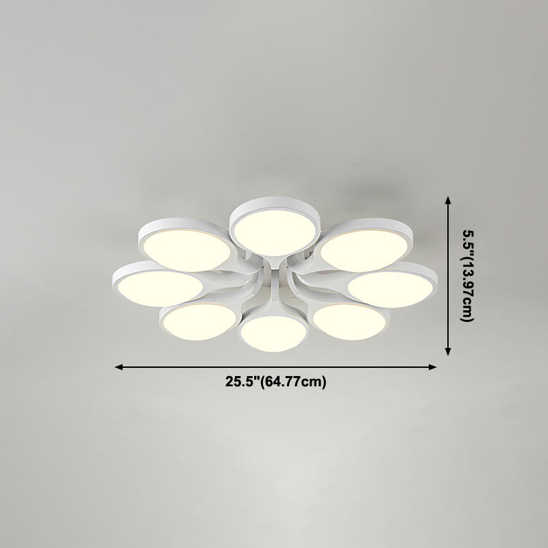Minimalismo moderno Sputnik lámpara de techo acrílico sombra montaje empotrado luz para sala de estar