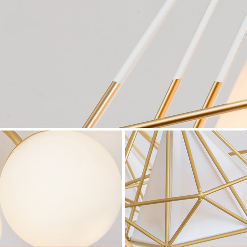 Modern Sputnik Ceiling Light Glass Shade Flush Mount Light for Drawing Room Living Room