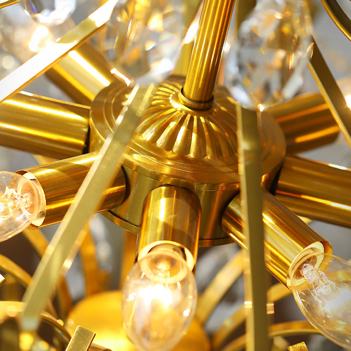 Salles de laiton Coucheur Pendard Countryside Crystal Roard Hanging Light