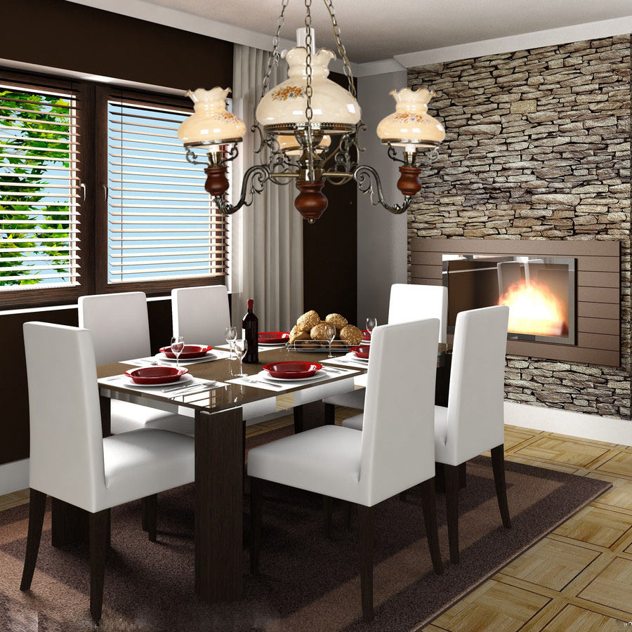 Lámpara de queroseno de vidrio lámpara de suspensión de techo de restaurante estilo náutico