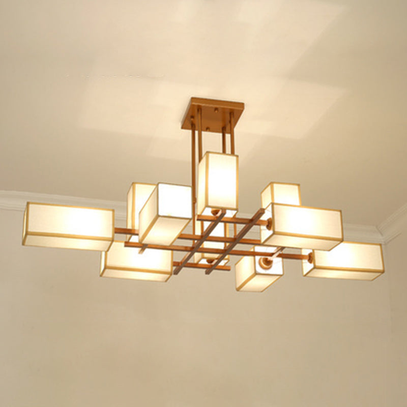 Éclair de lustre en tissu de lampe suspendue minimaliste pour le salon