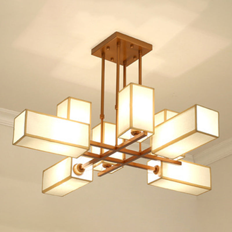 Minimalist Sputnik Hanging Lamp Fabric Chandelier Lighting for Living Room