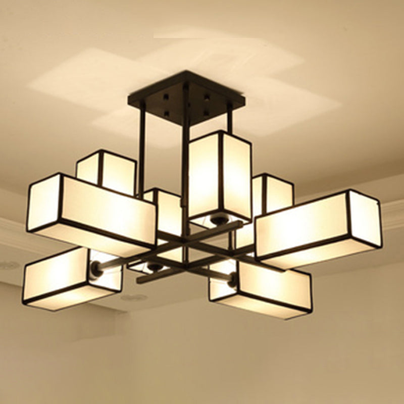 Éclair de lustre en tissu de lampe suspendue minimaliste pour le salon