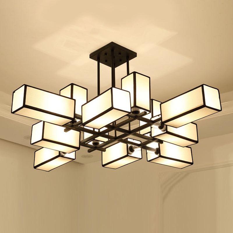 Minimalist Sputnik Hanging Lamp Fabric Chandelier Lighting for Living Room