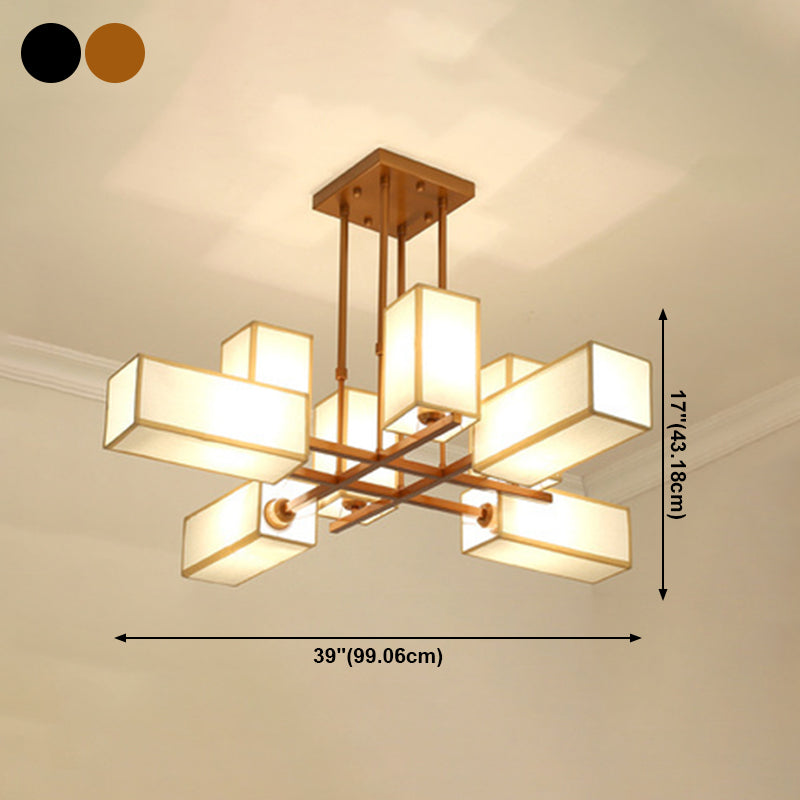 Éclair de lustre en tissu de lampe suspendue minimaliste pour le salon