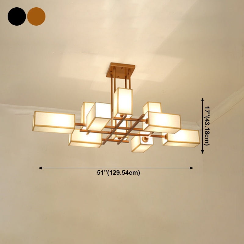 Minimalist Sputnik Hanging Lamp Fabric Chandelier Lighting for Living Room