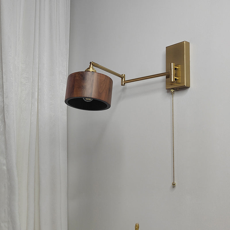 Japanse stijl verstelbare muur sconce één blub wand gemonteerd verlichtingsarmatuur voor woonkamer