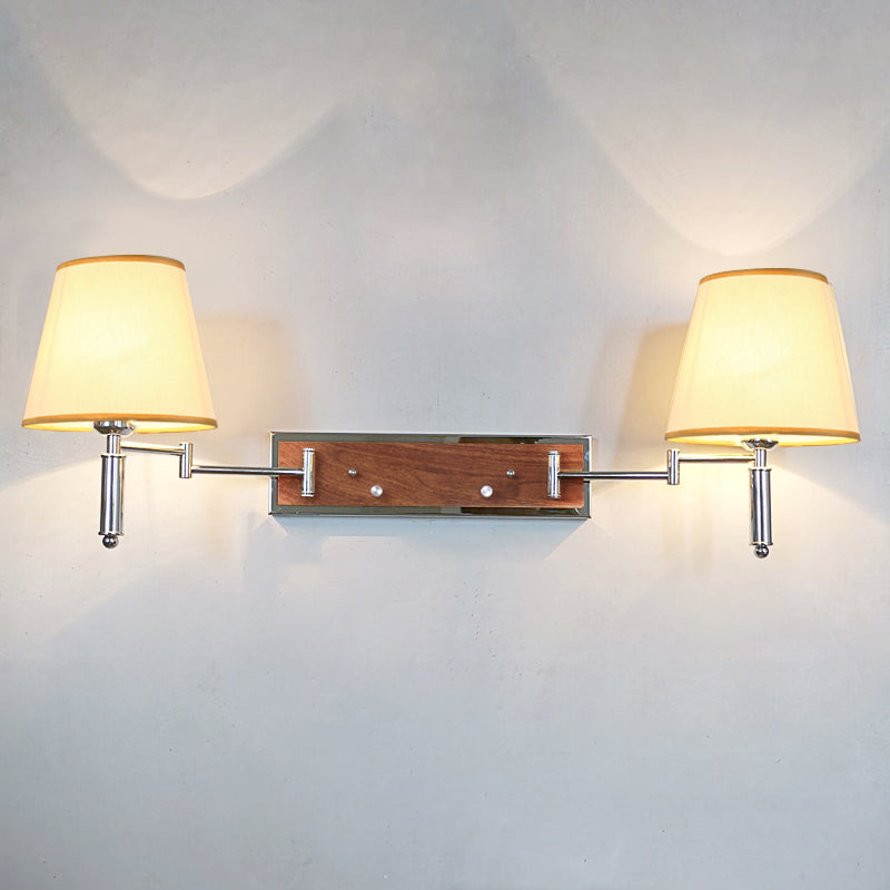 Modern Adjustable Wall Sconce Two Head Metal Wall Mounted Light Fixture for Living Room